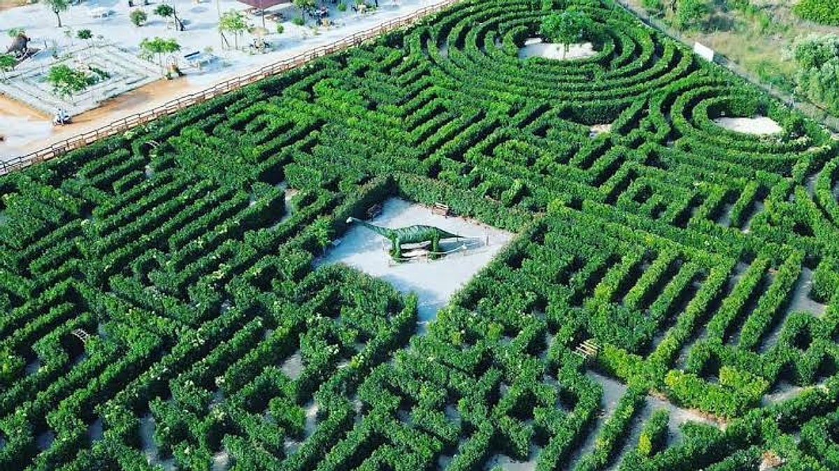 Laberinto vegetal de Peñíscola visto desde arriba